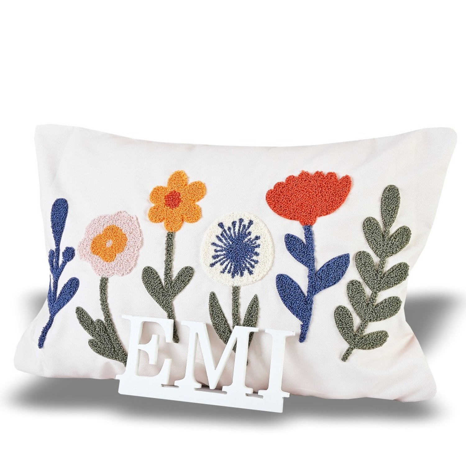EMI Flowers virágmintás cipzáras  díszpárna 34x49cm