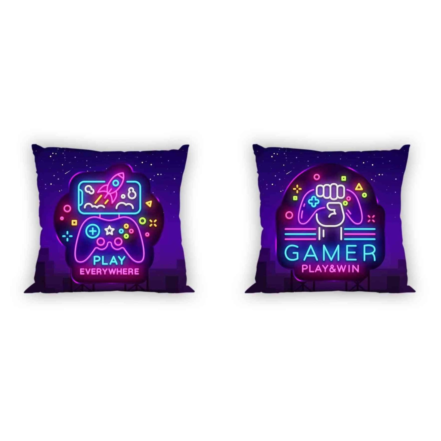 FARO Gamer Neon párnahuzat 40x40 cm