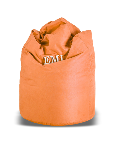 EMI Körte alakú tégla színű velúr babzsákfotel