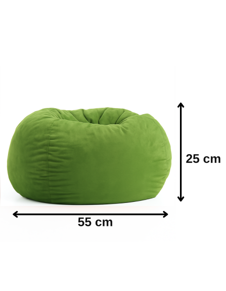 EMI Gömb formájú zöld velúr babzsák