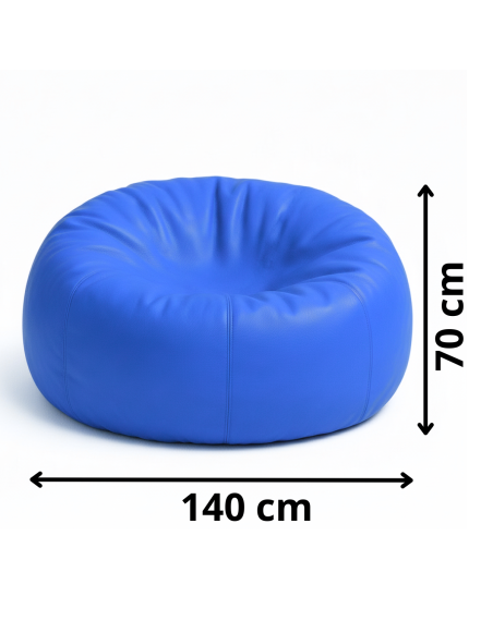 EMI kék színű műbőr babzsákfotel