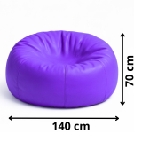 EMI Lila színű műbőr babzsákfotel