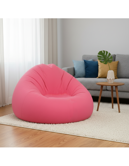 EMI óriás golyó alakú rózsaszín műbőr babzsákfotel