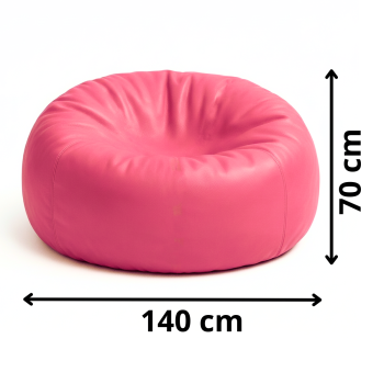 EMI óriás golyó alakú rózsaszín műbőr babzsákfotel