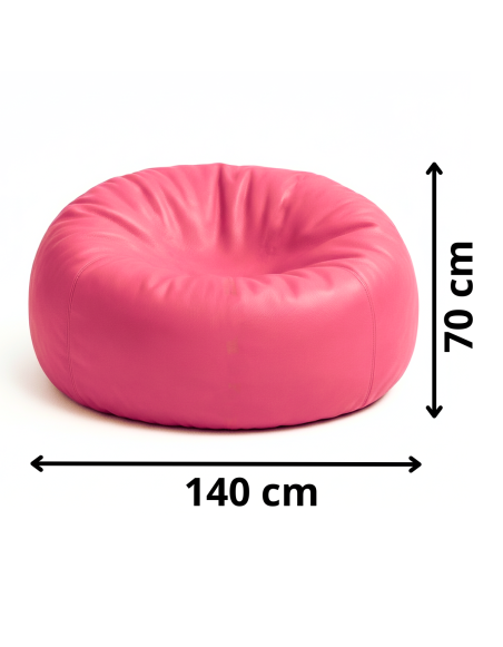 EMI óriás golyó alakú rózsaszín műbőr babzsákfotel