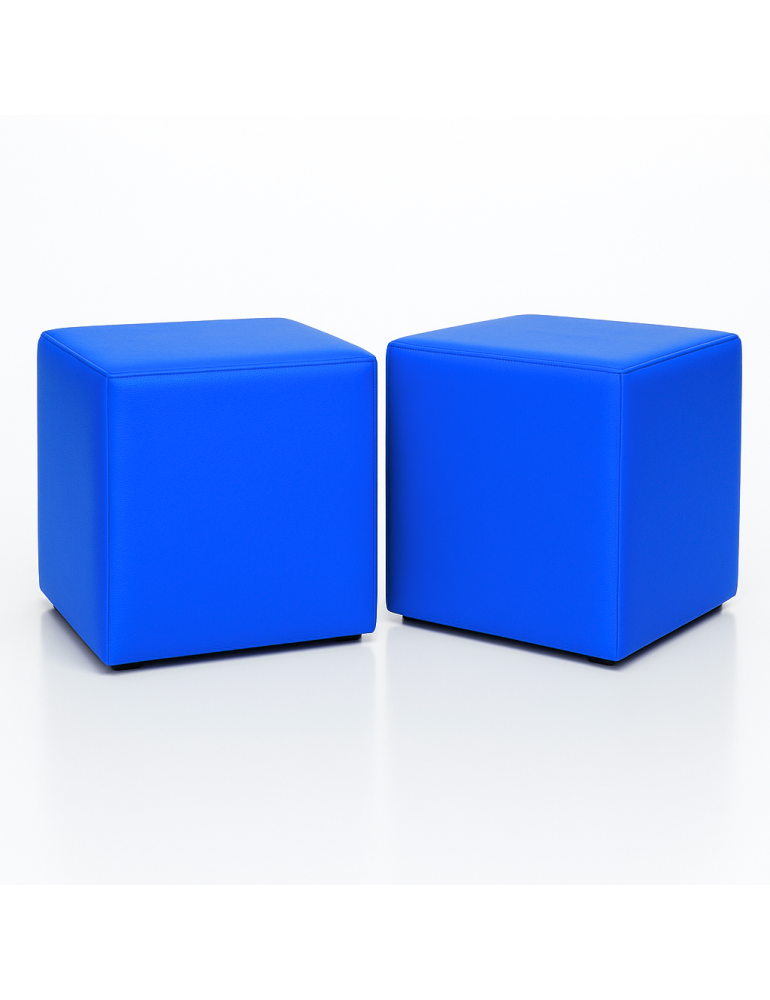 EMI kocka alakú kék műbőr babzsákfotel