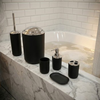 EMI Levi fekete fürdőszoba kiegészítő szett