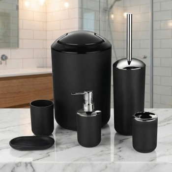 EMI Levi fekete fürdőszoba kiegészítő szett