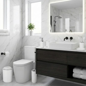 EMI Levi fehér fürdőszobai kiegészítő szett