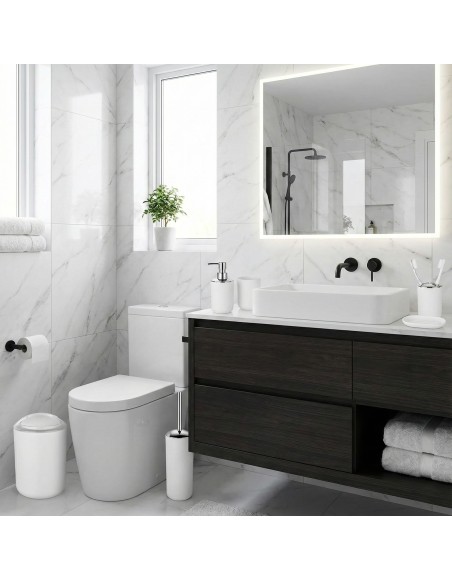 EMI Levi fehér fürdőszobai kiegészítő szett