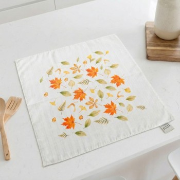 EMI Ősz fehér damaszt terítő 40x40 cm