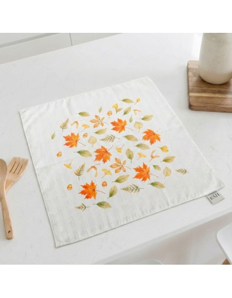 EMI Ősz fehér damaszt terítő 40x40 cm