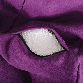 EMI gömb formájú lila velúr babzsákfotel