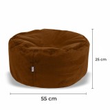 EMI gömb formájú barna velúr babzsákfotel