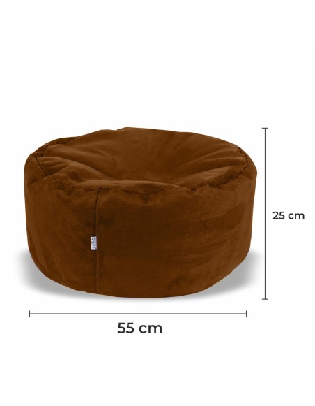 EMI gömb formájú barna velúr babzsákfotel