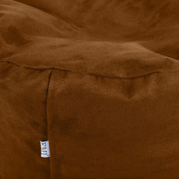 EMI gömb formájú barna velúr babzsákfotel