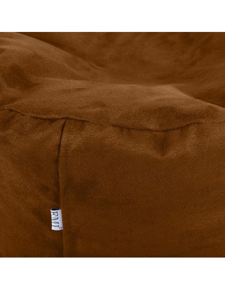 EMI gömb formájú barna velúr babzsákfotel