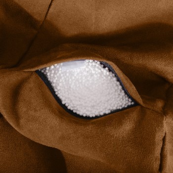 EMI gömb formájú barna velúr babzsákfotel