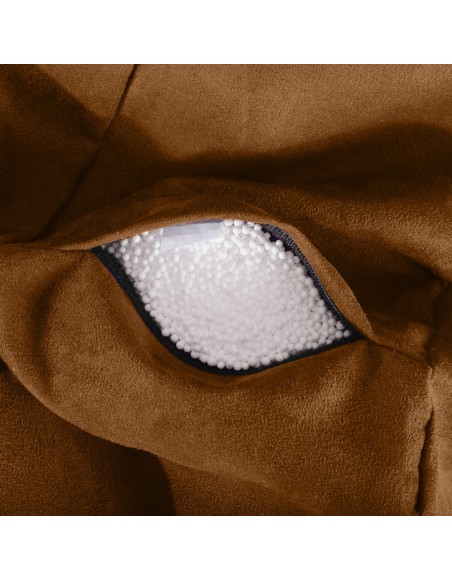 EMI gömb formájú barna velúr babzsákfotel