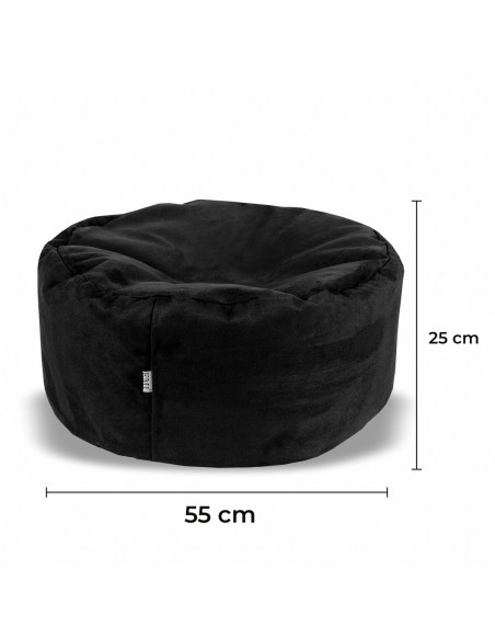 EMI gömb formájú fekete velúr babzsákfotel
