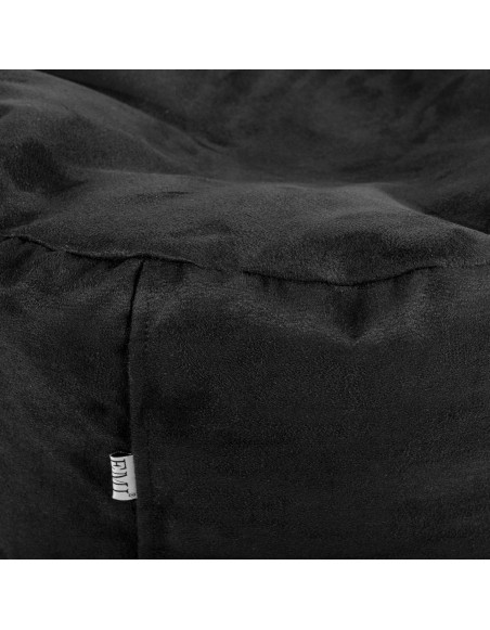 EMI gömb formájú fekete velúr babzsákfotel