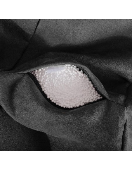 EMI gömb formájú fekete velúr babzsákfotel