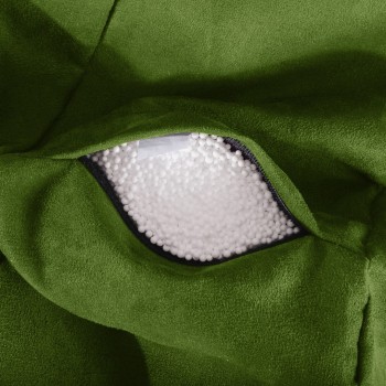 EMI Gömb formájú zöld velúr babzsák fotel 80 liter