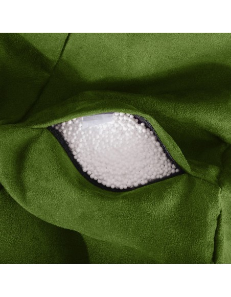 EMI Gömb formájú zöld velúr babzsák fotel 80 liter