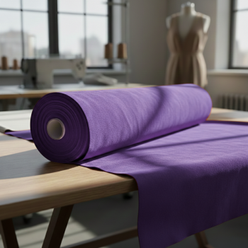 EMI lila színű velúr méteráru S7