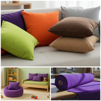 EMI lila színű velúr méteráru S7