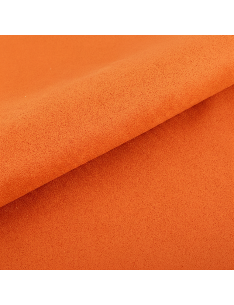 EMI narancssárga színű velúr méteráru S9