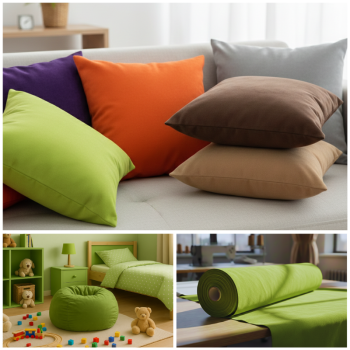 EMI zöld színű velúr méteráru S6