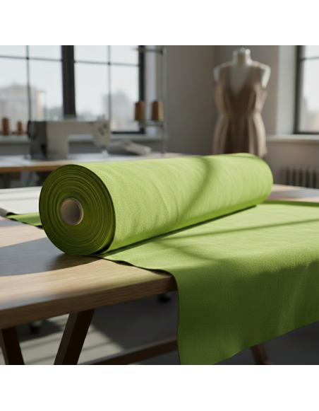 EMI zöld színű velúr méteráru S6