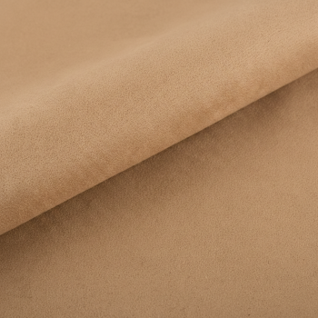 EMI világosbarna színű velúr méteráru S5