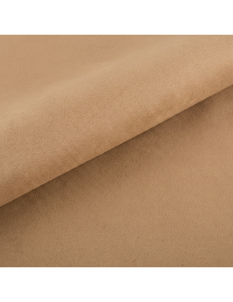 EMI világosbarna színű velúr méteráru S5