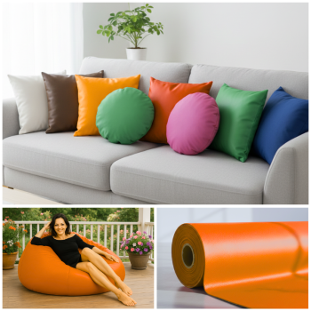 EMI narancssárga műbőr méteráru