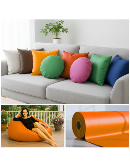 EMI narancssárga műbőr méteráru