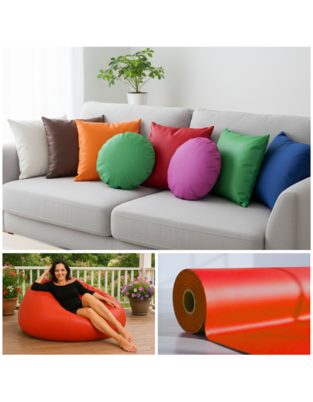 EMI piros műbőr méteráru