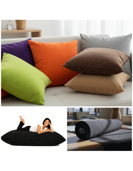 EMI fekete színű velúr méteráru S1