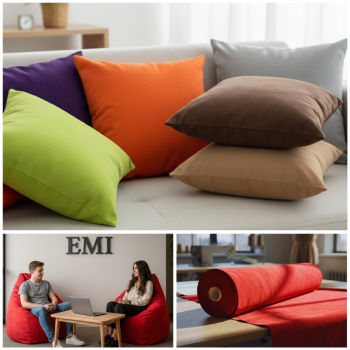 EMI piros színű velúr méteráru S8