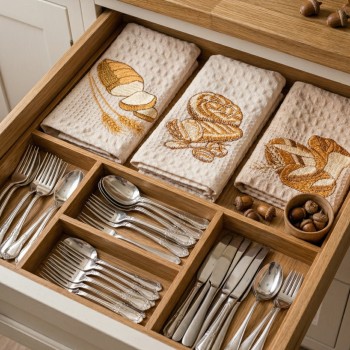 EMI Bread waffle szövésű konyharuha