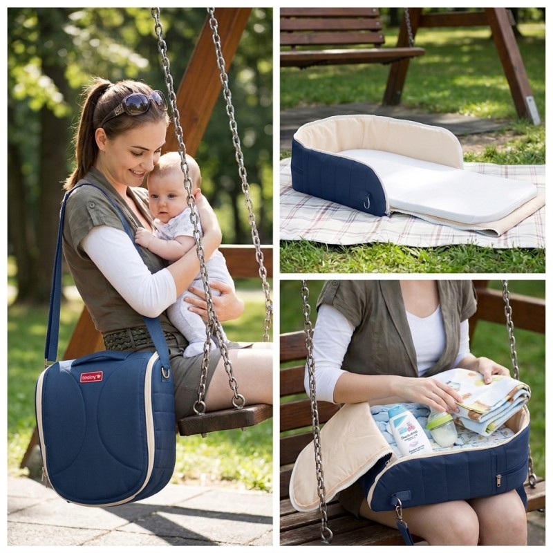 ibaby Baby Bed kék hordozható babafészek