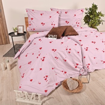 Pamut_agynemu_rozsaszin_szivecskekkel_Rosy_EMI