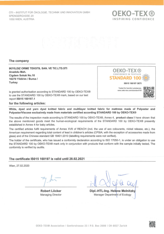 Minőségi tanusítvány